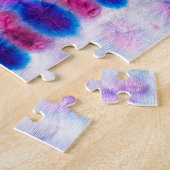 Puzzle Art Abstrait rouge vif jaune (Côté)