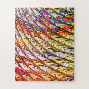 Puzzle Art abstrait vagues coloré bohème psychédélique