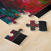 Puzzle Art abstrait vibrant de forêt (Côté)