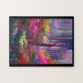 Puzzle Art abstrait vibrant de forêt (Horizontal)