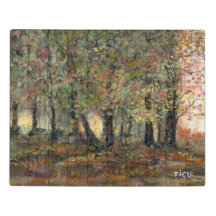 Art acrylique de la forêt magique