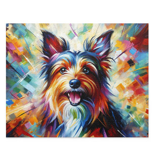 Puzzle Art acrylique Terrier Australien : Noir et feu