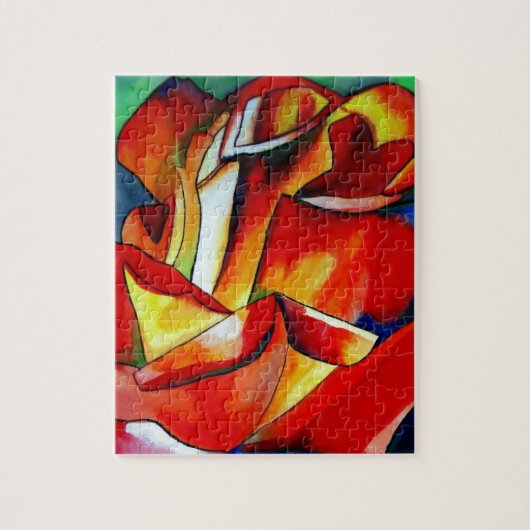 Puzzle Art aquarelle de rose eau rouge France Libre (Vertical)