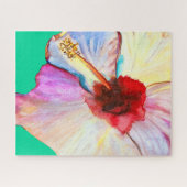 Puzzle art aquarelle d'hibiscus d'été (Horizontal)