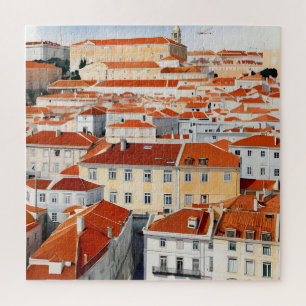 Puzzle art aquarelle Lisbonne