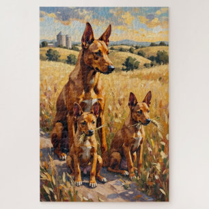 Puzzle Art australien Kelpie Golden Field