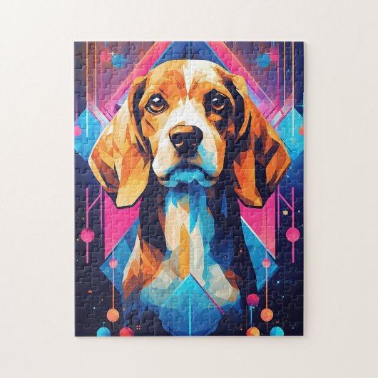 Puzzle Art Beagle coloré (Vertical)