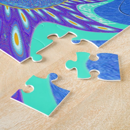 Puzzle Art bleu moderne (Côté)