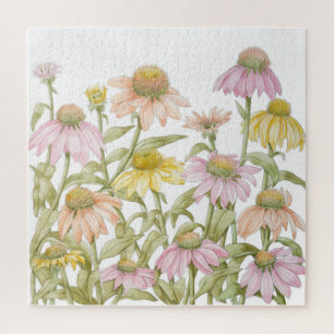 Puzzle Art botanique à l'aquarelle des Rudbeckias