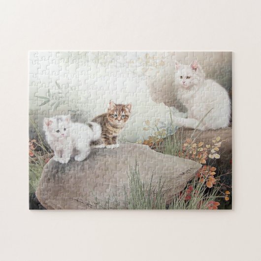 Puzzle Art chinois de chat (Horizontal)