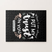 Puzzle Art chrétien floral foncé - Psaume 56:3 (Horizontal)