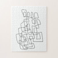 Art contemporain Abstrait en noir et blanc