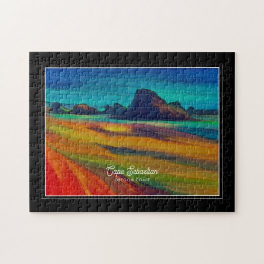 Puzzle Art côtier coloré du Cap Sebastian Oregon (Horizontal)