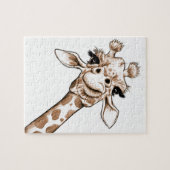 Puzzle Art curieux de girafe (Horizontal)