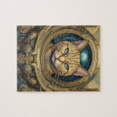 Puzzle Art cyberpunk astronaute de chat (Horizontal)