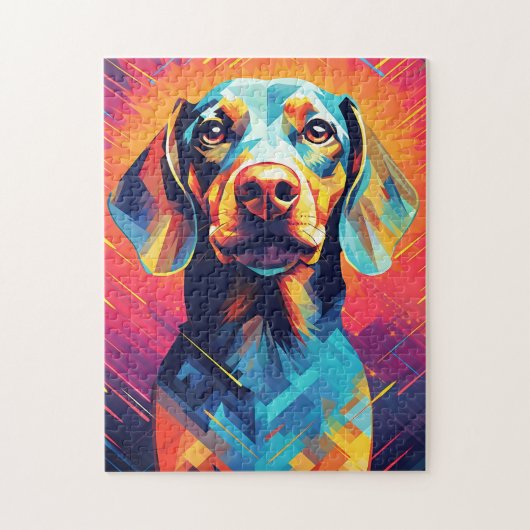 Puzzle Art Dachshund coloré (Vertical)