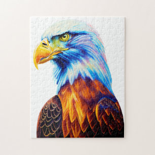 Puzzle Art d'aigle à tête blanche coloré