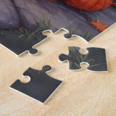 Puzzle Art de berger australien rustique Halloween clair  (Côté)