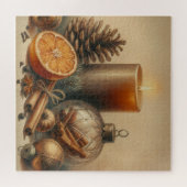 Puzzle art de bougie de Noël (Horizontal)