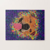 Puzzle Art de bruit heureux de pitbull (Horizontal)