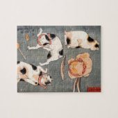 Puzzle Art de chat japonais vintage (Horizontal)
