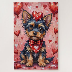 Puzzle Art de chien Affenpinscher Saint-Valentin avec des