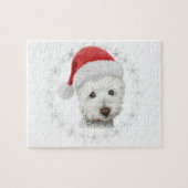 Puzzle Art de chien de Westie de Noël (Horizontal)