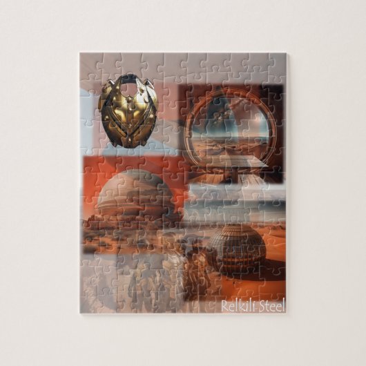 Puzzle Art de couverture en acier Relkili (Vertical)