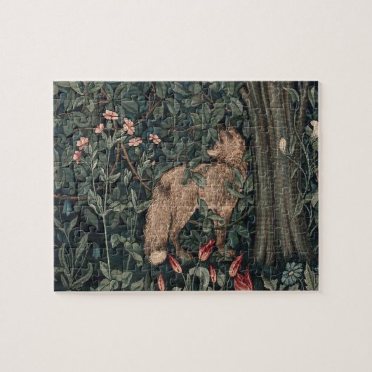 Puzzle Art de faune de renard de verdure de William Morri (Horizontal)