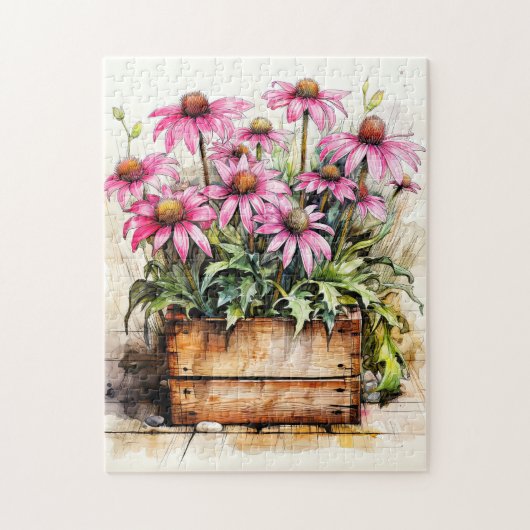 Puzzle Art de fleur d'aster fraîchement cueillie (Vertical)