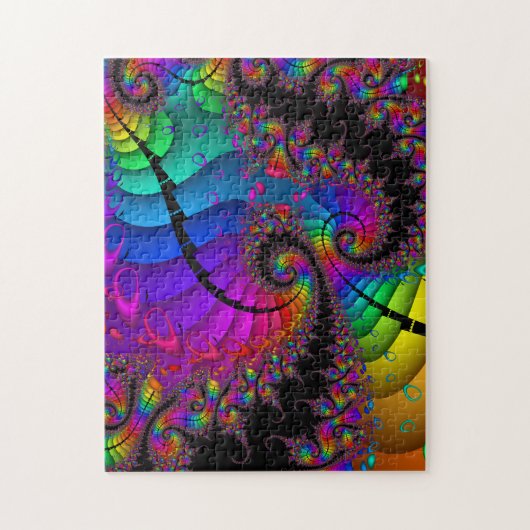 Puzzle Art de fractale de pirouette d'arc-en-ciel (Vertical)