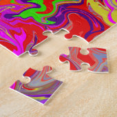 Puzzle Art de graffiti grenouilles psychédéliques coloré  (Côté)