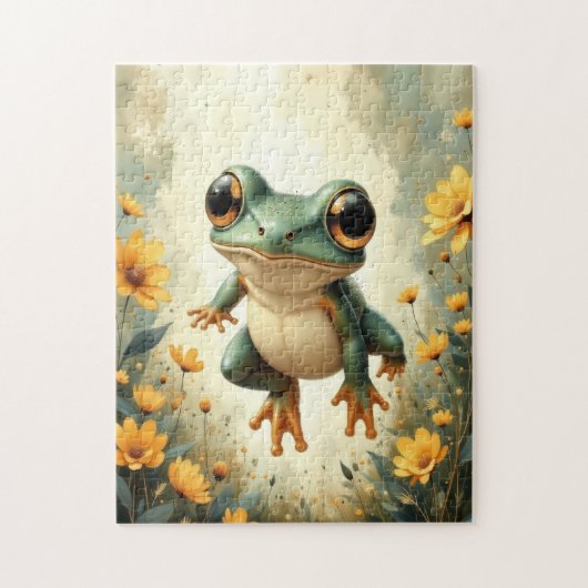 Puzzle art de grenouille fantaisiste (Vertical)