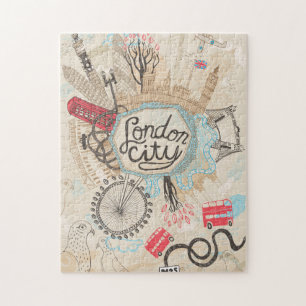 Puzzle Art de griffonnage de ville de Londres