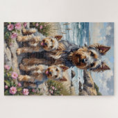 Puzzle Art de jardin côtier Terrier de Skye (Horizontal)