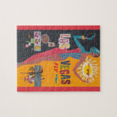 Puzzle Art de l'affiche de voyage de jeu de Las Vegas vin (Horizontal)