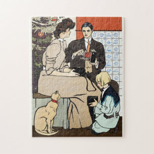 Puzzle Art de l'appareil photo antique de Noël victorien