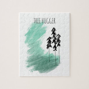 Puzzle art de l'arbre vert scandinave simple moderne ment