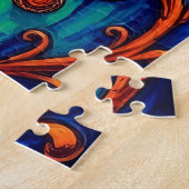 Puzzle Art de l'océan psychédélique - Vagues Abstraites (Côté)