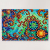 Puzzle Art de l'océan psychédélique - Vagues Abstraites (Horizontal)