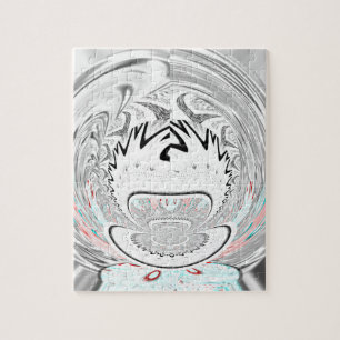 Puzzle Art de motif abstrait de flore grise urbaine moder