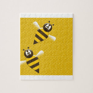 Puzzle Art de motif d'abeilles d'abeille d'or jaune de