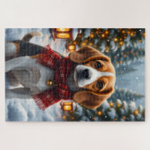 Puzzle Art de Noël Beagle (Horizontal)