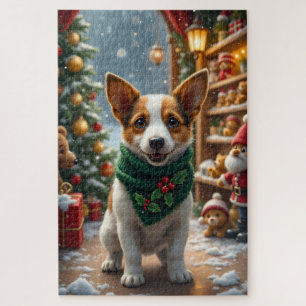 Puzzle Art de Noël de Jack Russell Terrier