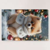 Puzzle Art de Noël de Poméranie (Horizontal)