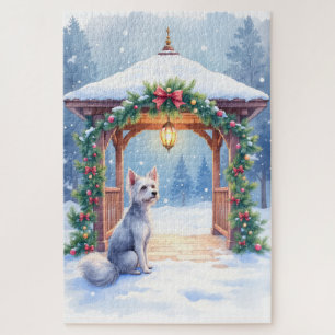 Puzzle Art de Noël Gazebo enneigé Crested Chinois