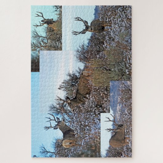 Puzzle Art de photo de cerfs communs de mule (Vertical)