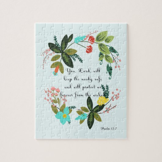 Puzzle Art de vers de bible - 12:7 de psaume (Vertical)