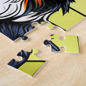 Puzzle Art de vitrail chiens colorés (Côté)