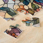 Puzzle Art de vitrail de hibou (Côté)